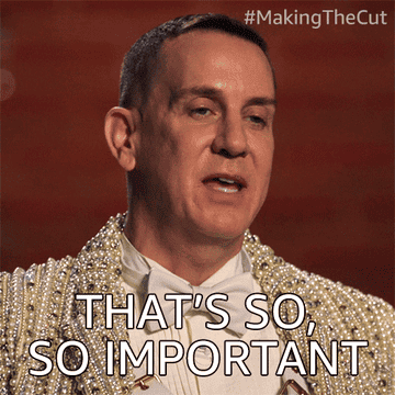 Jeremy Scott saying, "that's so, so important"