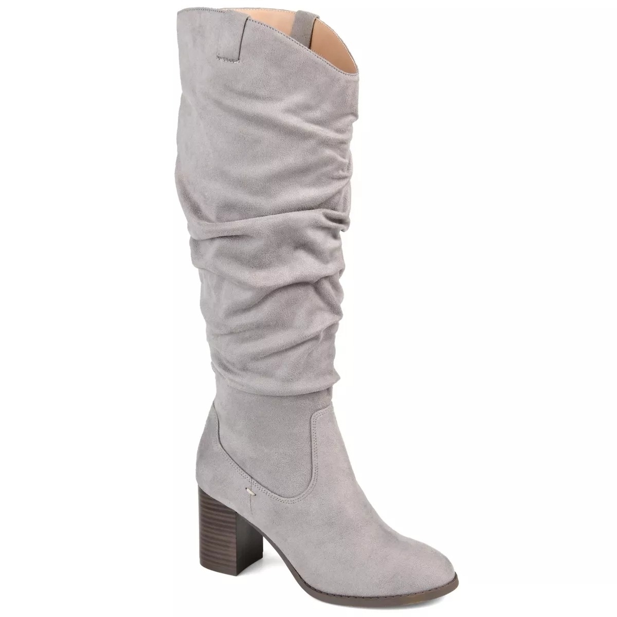 grey tall slouch boots