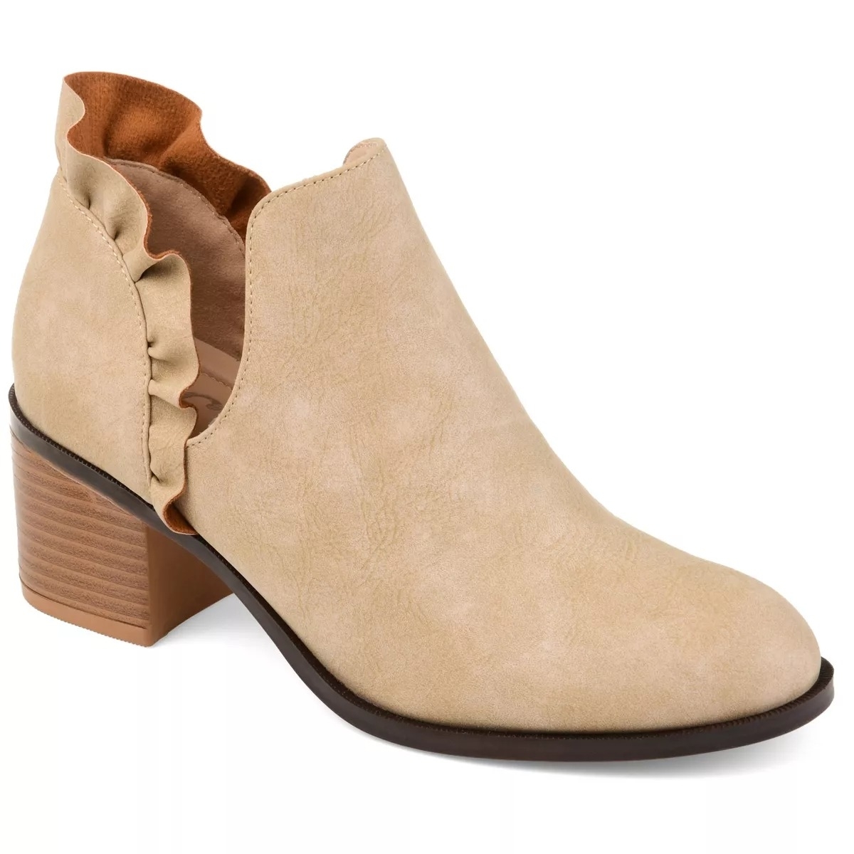 ankle boots with ruffle detailing