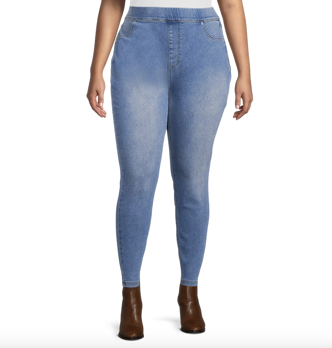 A pair of jeggings