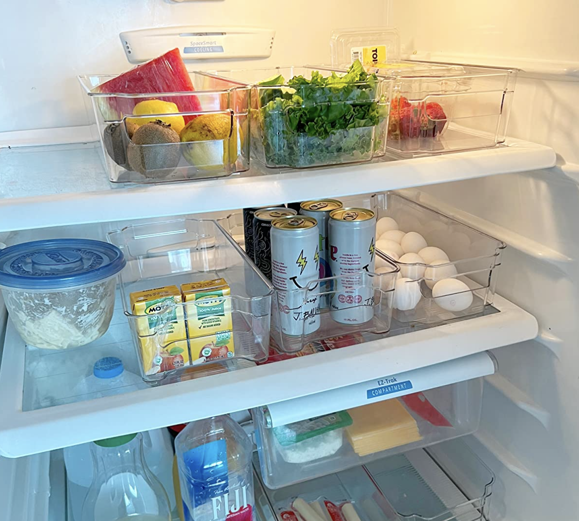 reviewer photo of fridge storage bins