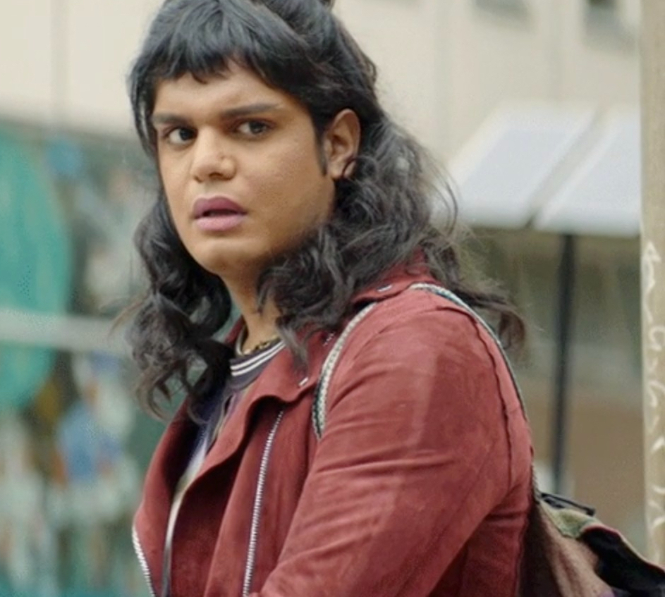 A person looking slightly scared