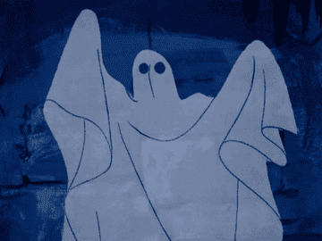 A cartoon ghost