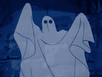 A cartoon ghost