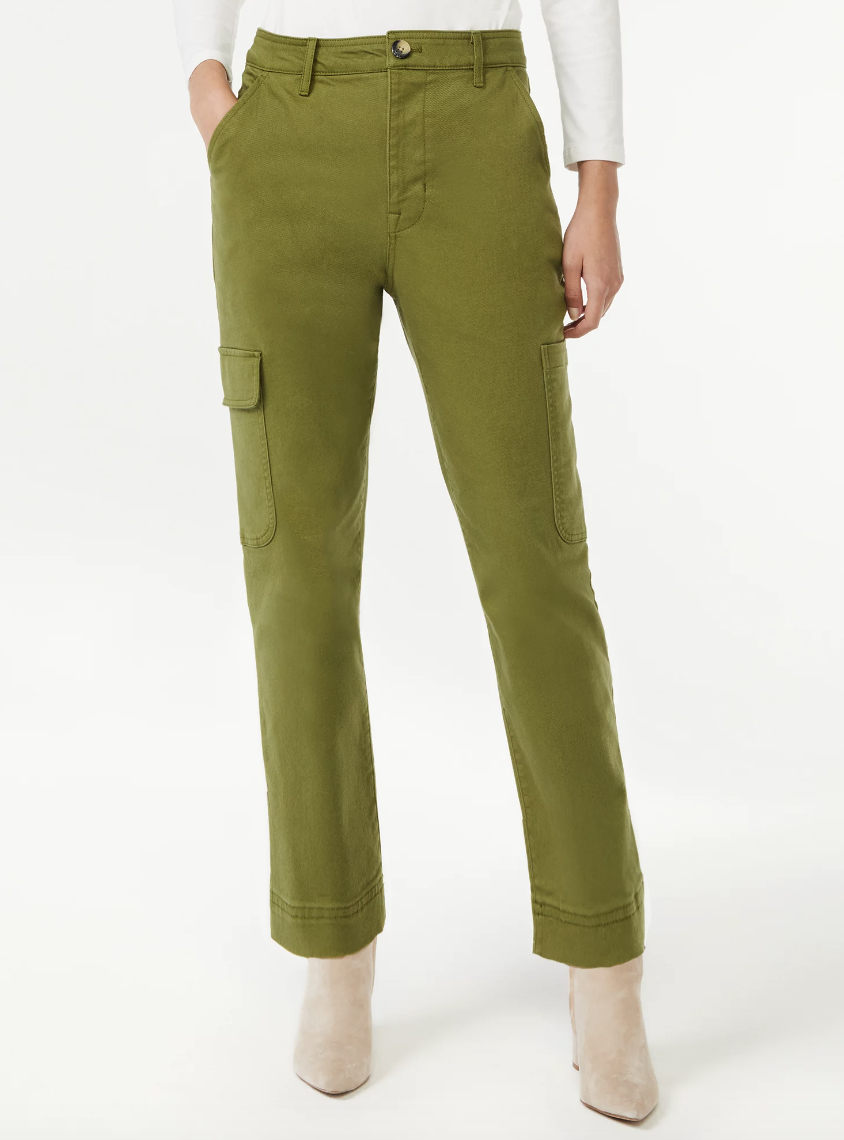 A pair of green cargo pants