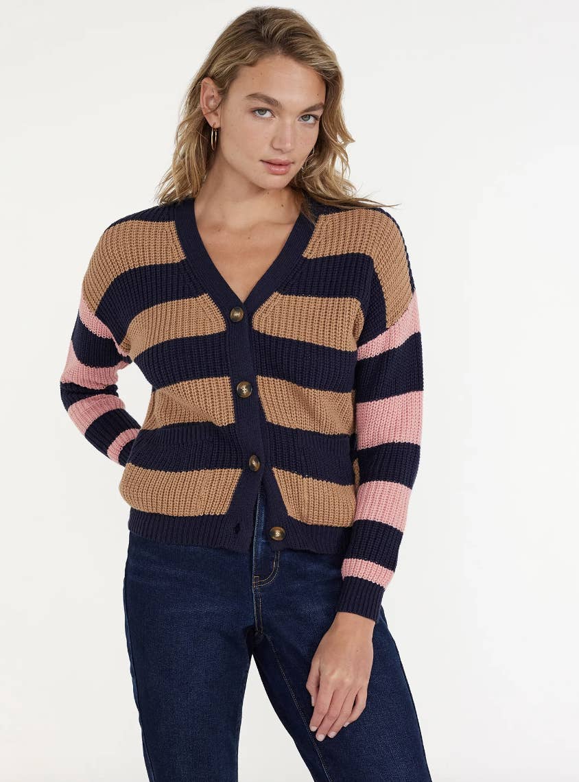Sweater Mora In Color Block Print Multi Color