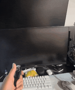 Gif of a a reviewer flipping the magnets