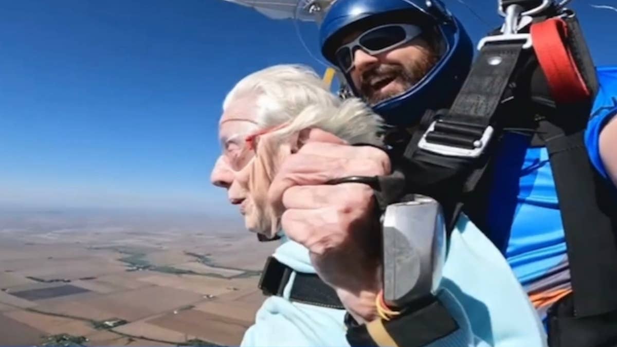 The 104-year-old from Chicago traded in her walker for a parachute earlier this month in an attempt to beat the record for oldest skydiver in the world.