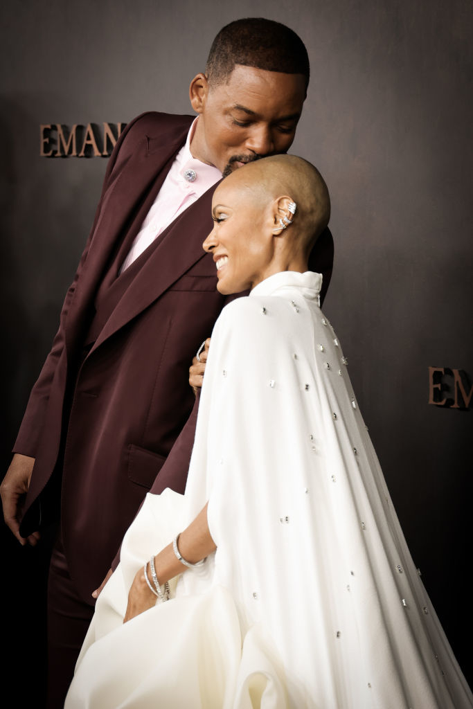 will kissing the top of Jada's head on the red carpet