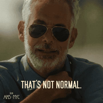 a man saying, &quot;that&#x27;s not normal&quot;