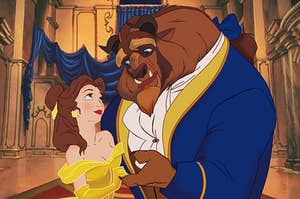 Belle and the Beast dancing together