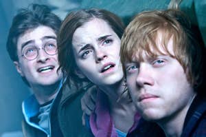 harry hermione and ron 