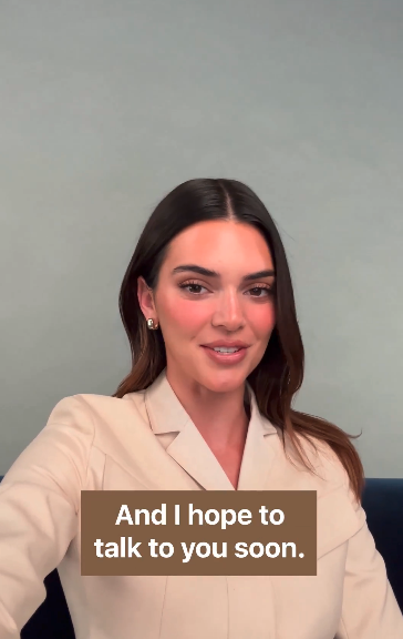 Kendall Jenner&#x27;s AI, &quot;Billie,&quot; saying &quot;And I hope to talk to you soon&quot;