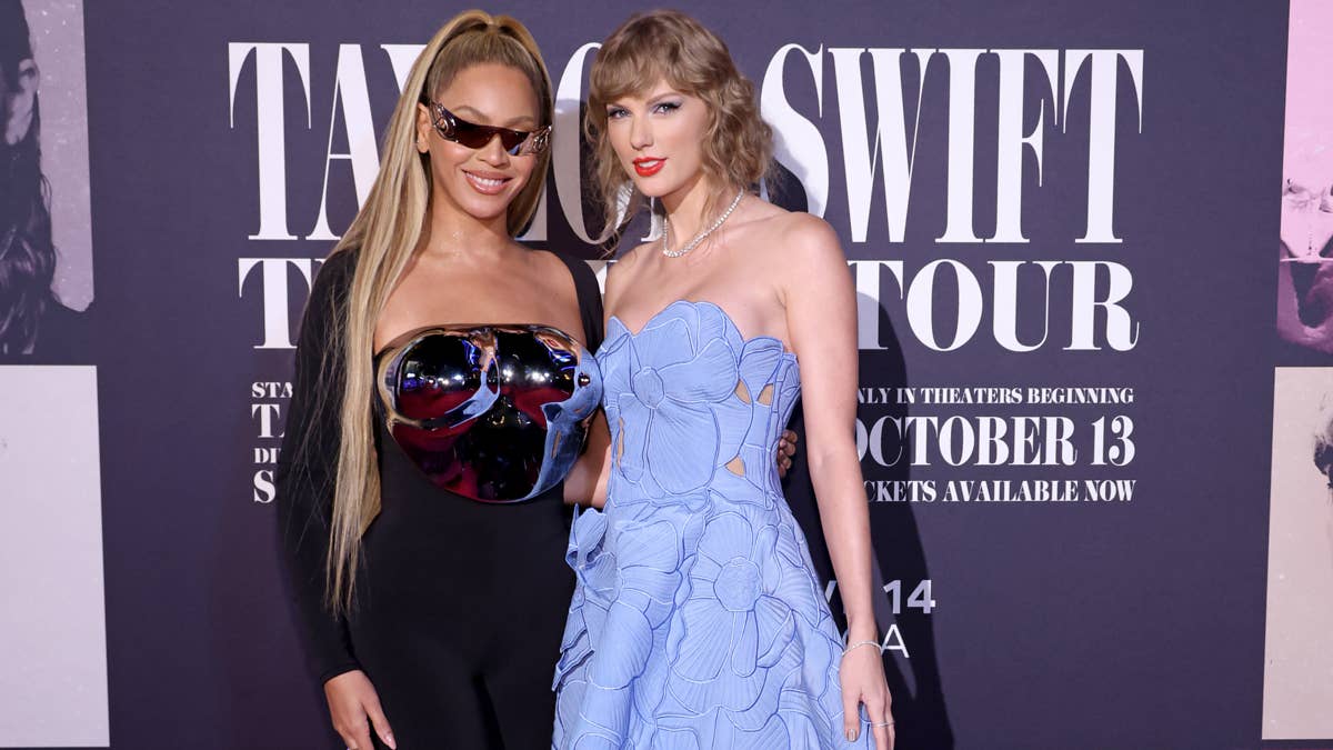 Beyoncé showed up to support Taylor Swift at the Los Angeles premiere of the singer's 'Eras Tour' concert film. Later this year, Beyoncé's 'Renaissance' movie hits theaters.