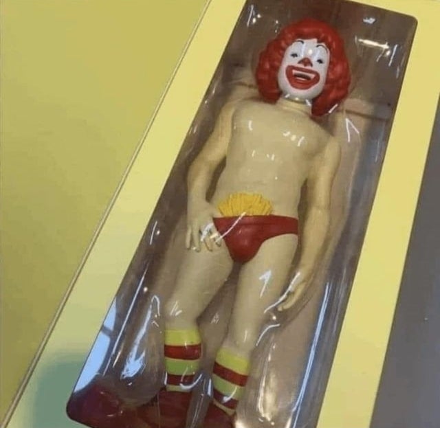 A Ronald McDonald doll