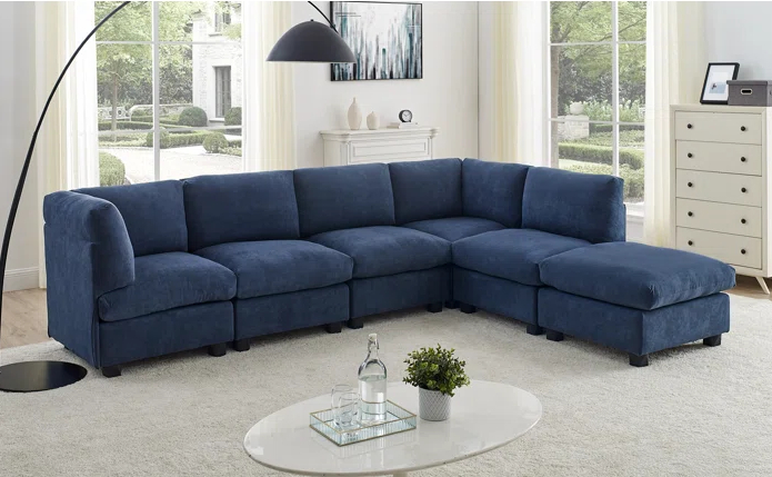 The six piece sectional couch