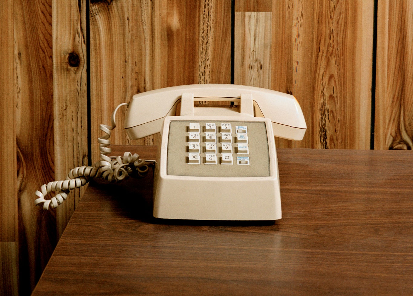 A landline telephone