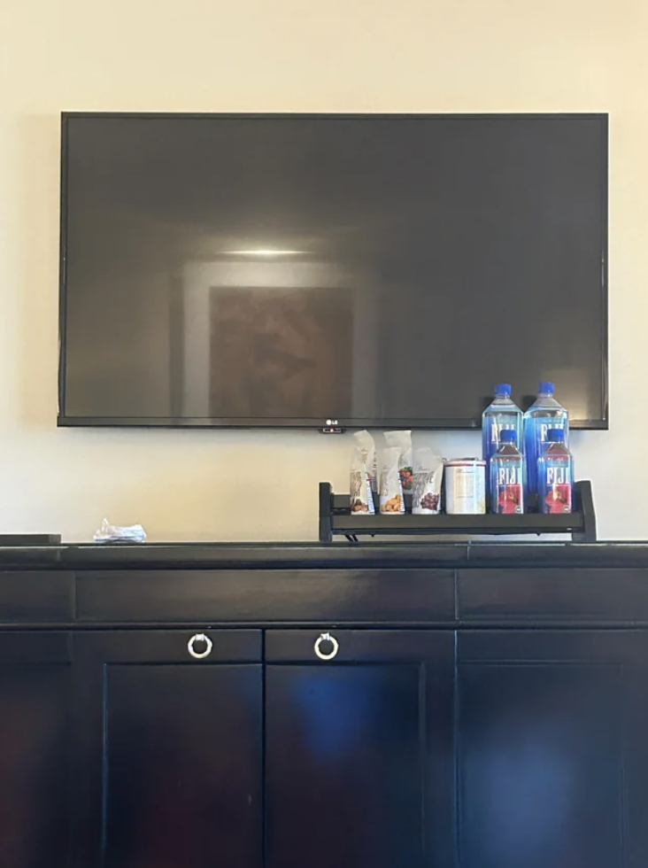 A hotel TV