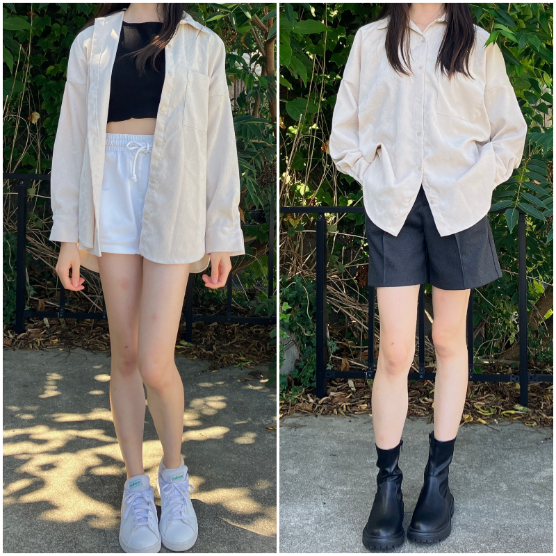 ZARA（ザラ）のおすすめシャツ「ファインコーデュロイ オーバーサイズシャツ」