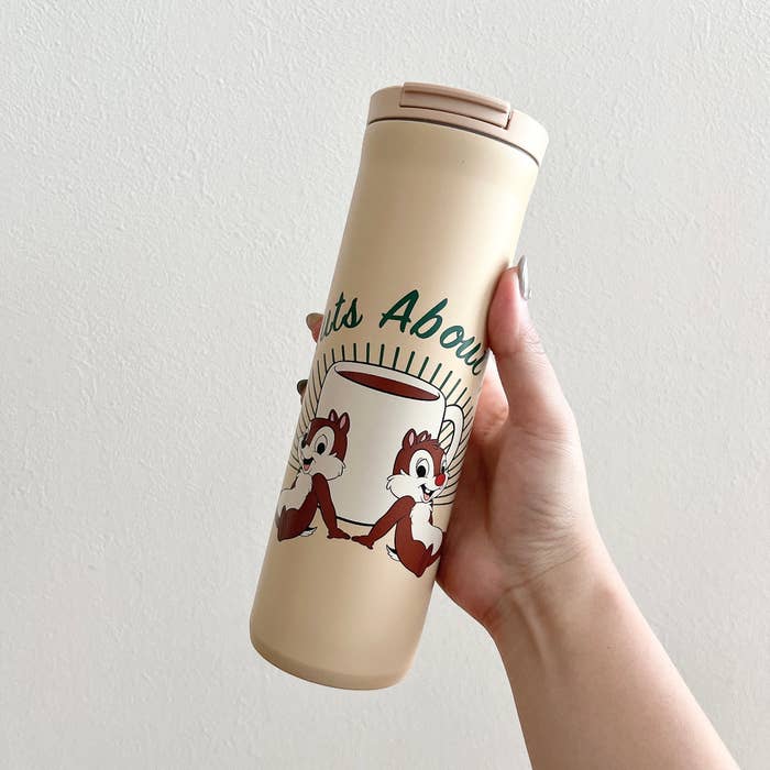 Starbucks Coffee(スターバックスコーヒー)のおすすめボトル「DISNEY Chip 'n Dale フリップリッドステンレスボトル ベージュ 473ml」