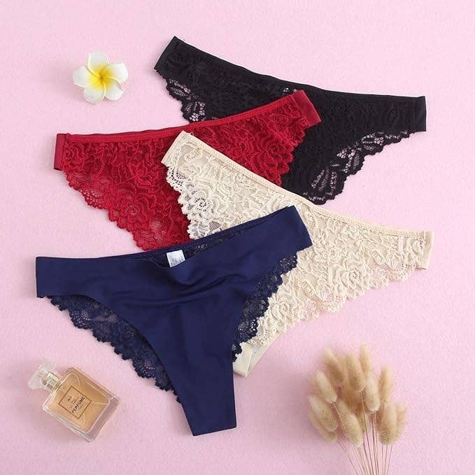 Types of panties for women plus size in colored sketch Stock