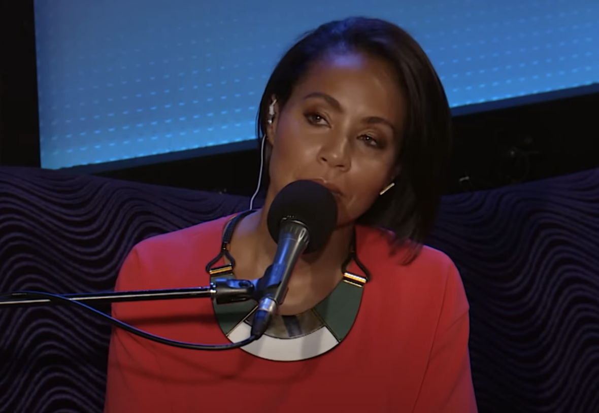 Close-up of Jada on The Howard Stern Show