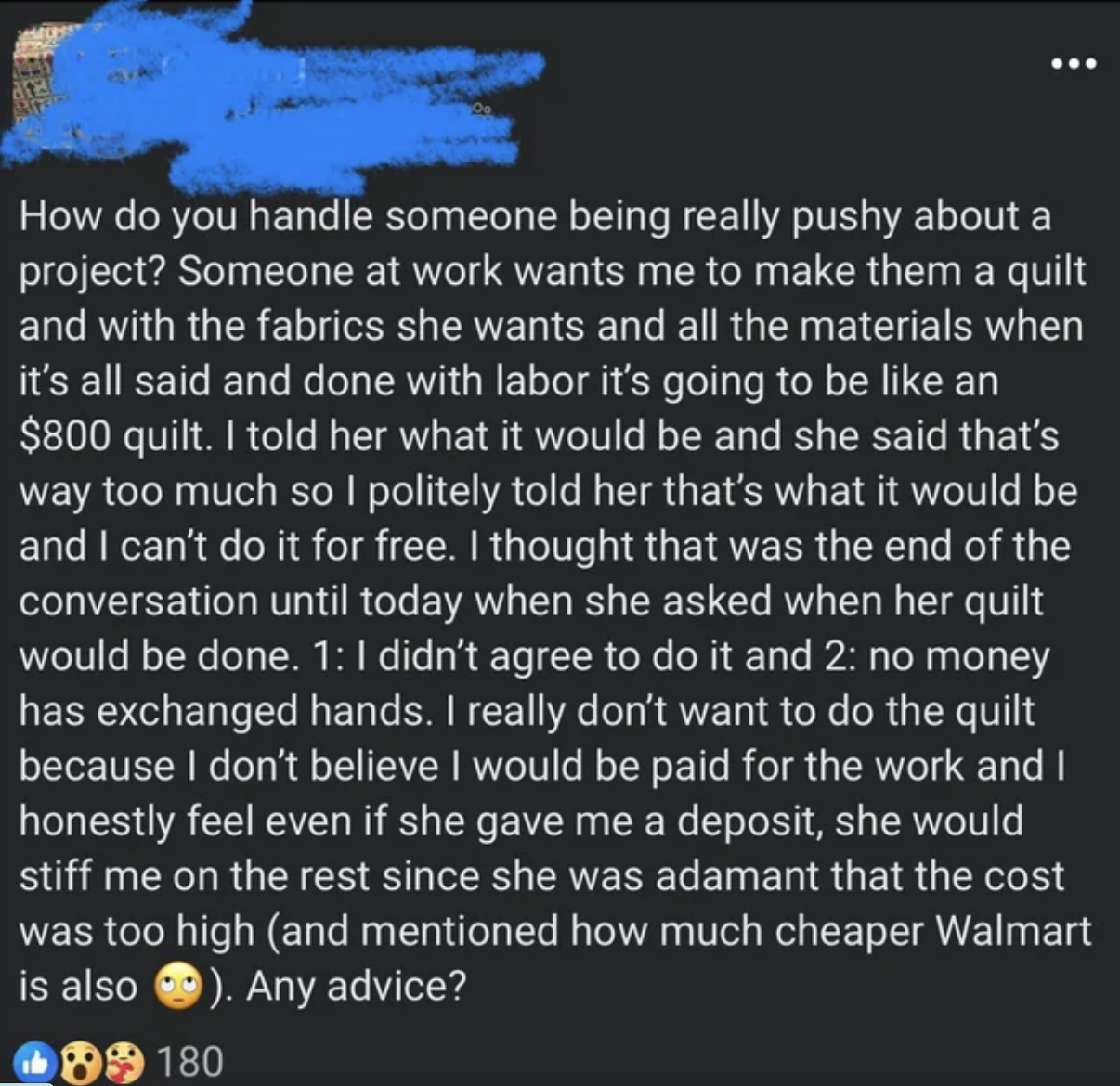 "Any advice?"