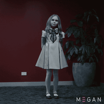 AI powered doll from the movie M3gan dancing
