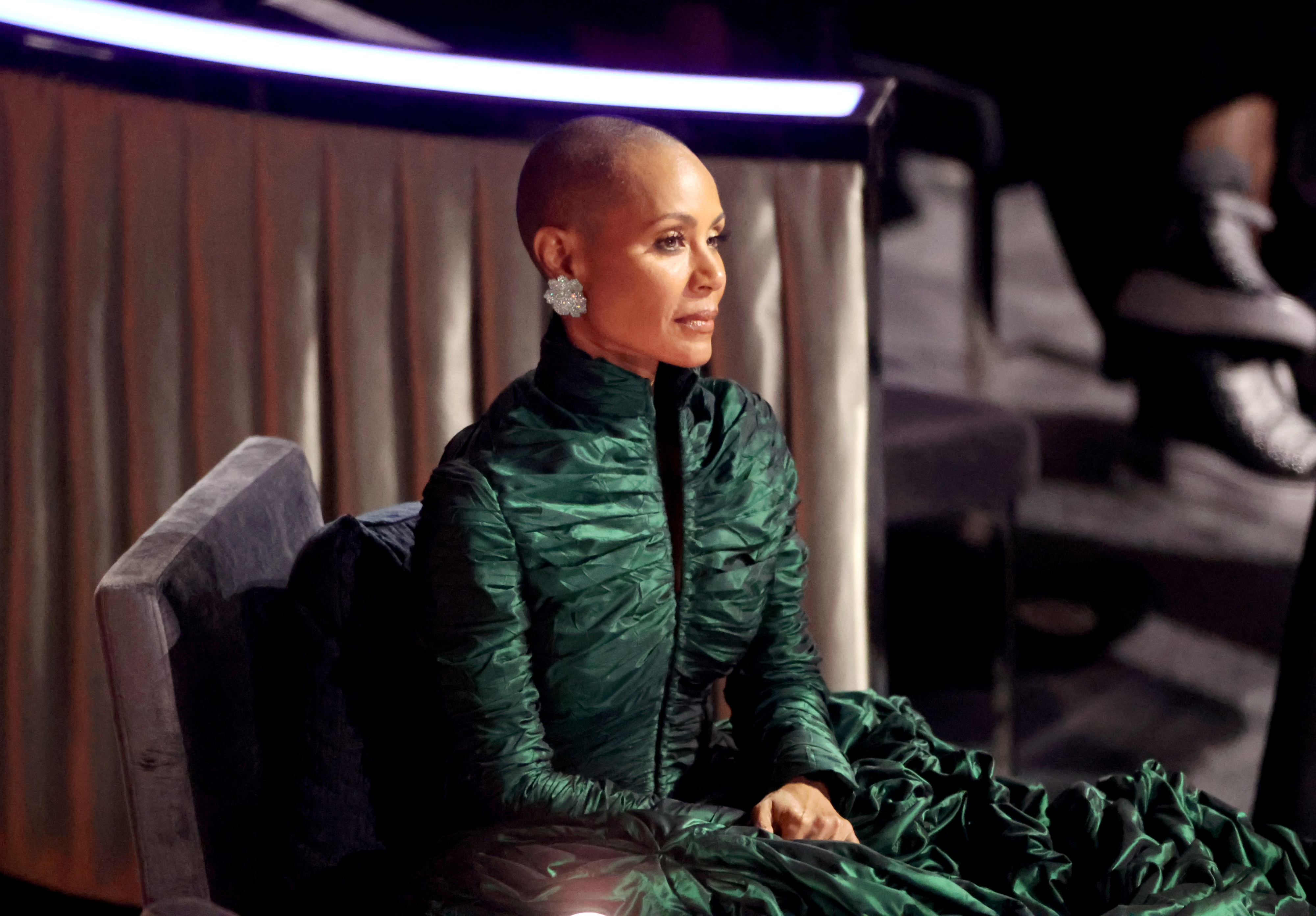 jada sitting for an interview