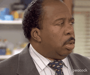 Stanley Hudson from The Office saying "Are you serious?"