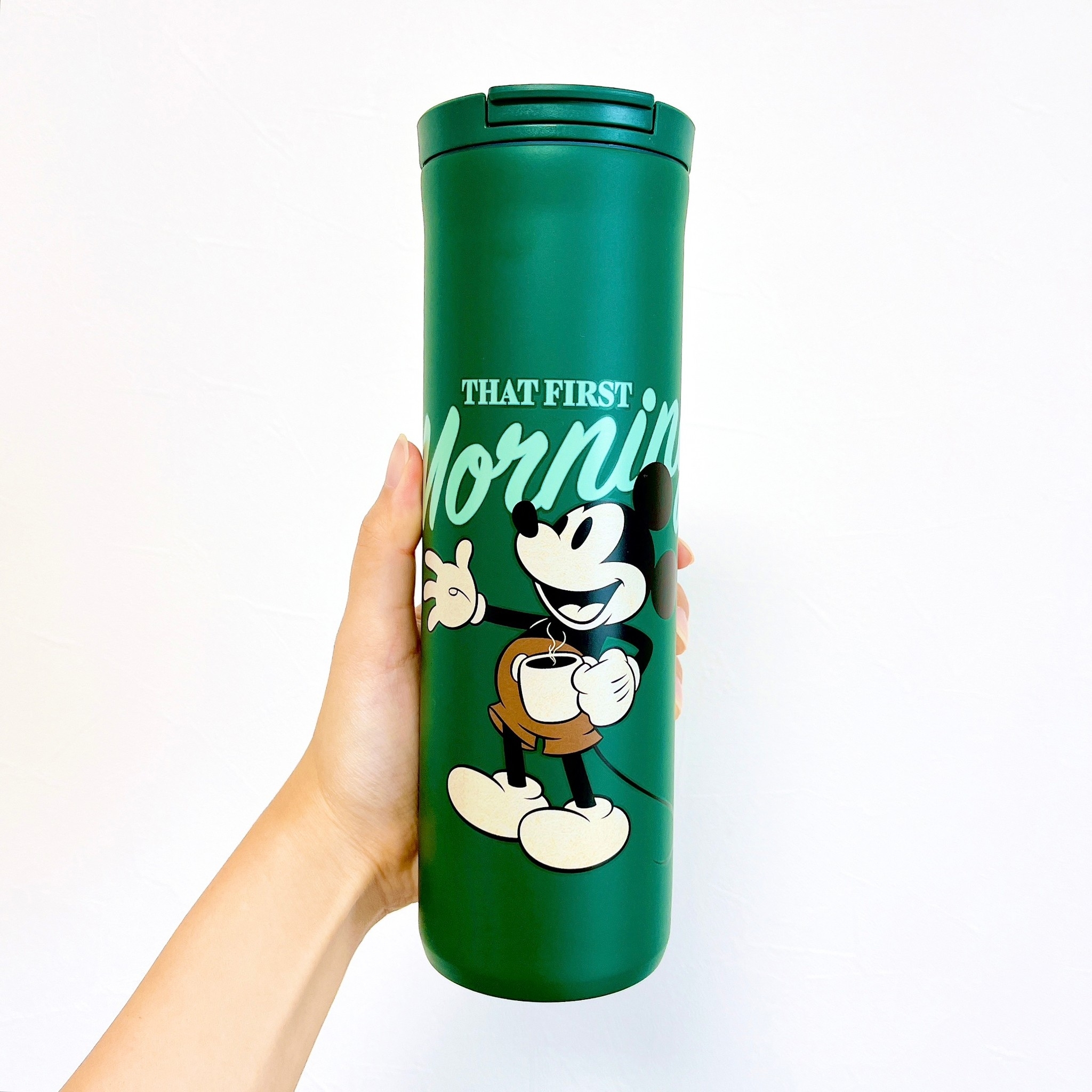 Starbucks Coffee（スターバックスコーヒー）のオススメのボトル「DISNEY Mickey フリップリッドステンレスボトル グリーン 473ml」