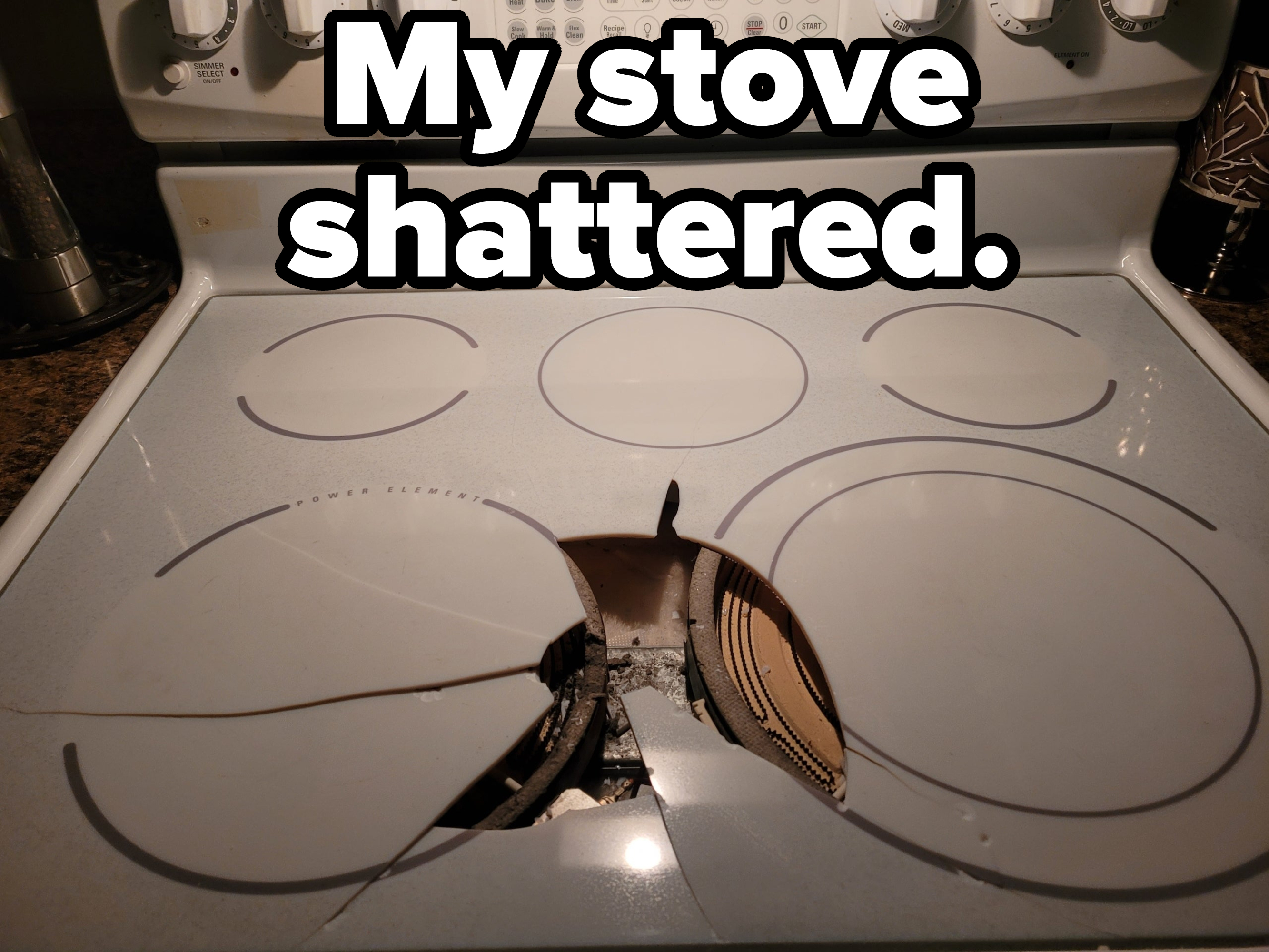 A broken stove