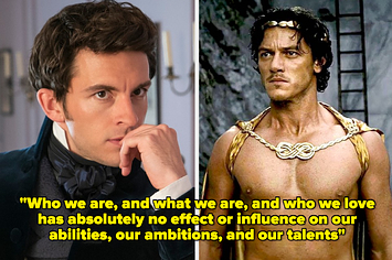 jonathan bailey as anthony bridgerton and luke evans as zeus in immortals