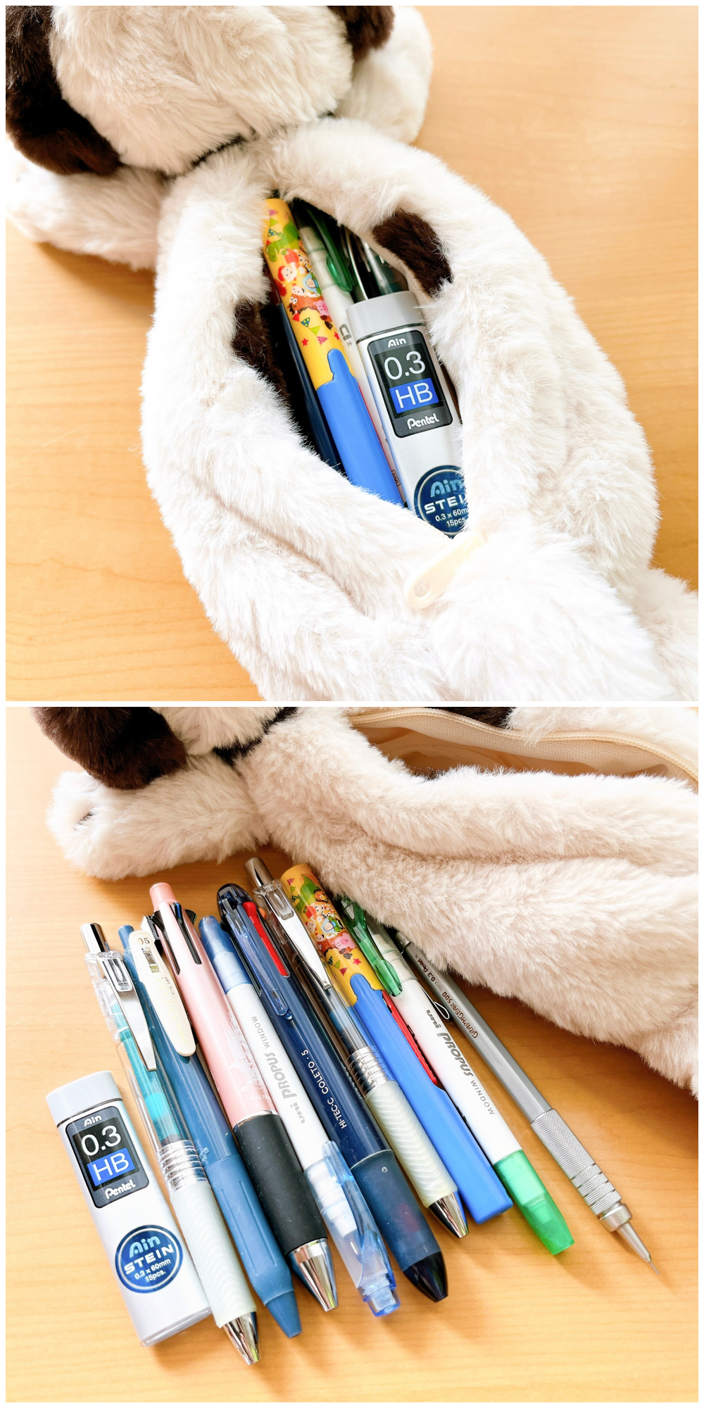 PLAZA（プラザ）のオススメのポーチ「スヌーピー PEANUTS ロングポーチ モカ」