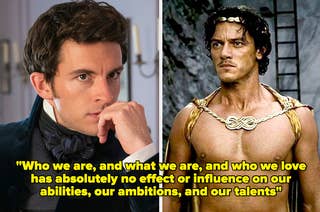 jonathan bailey as anthony bridgerton and luke evans as zeus in immortals