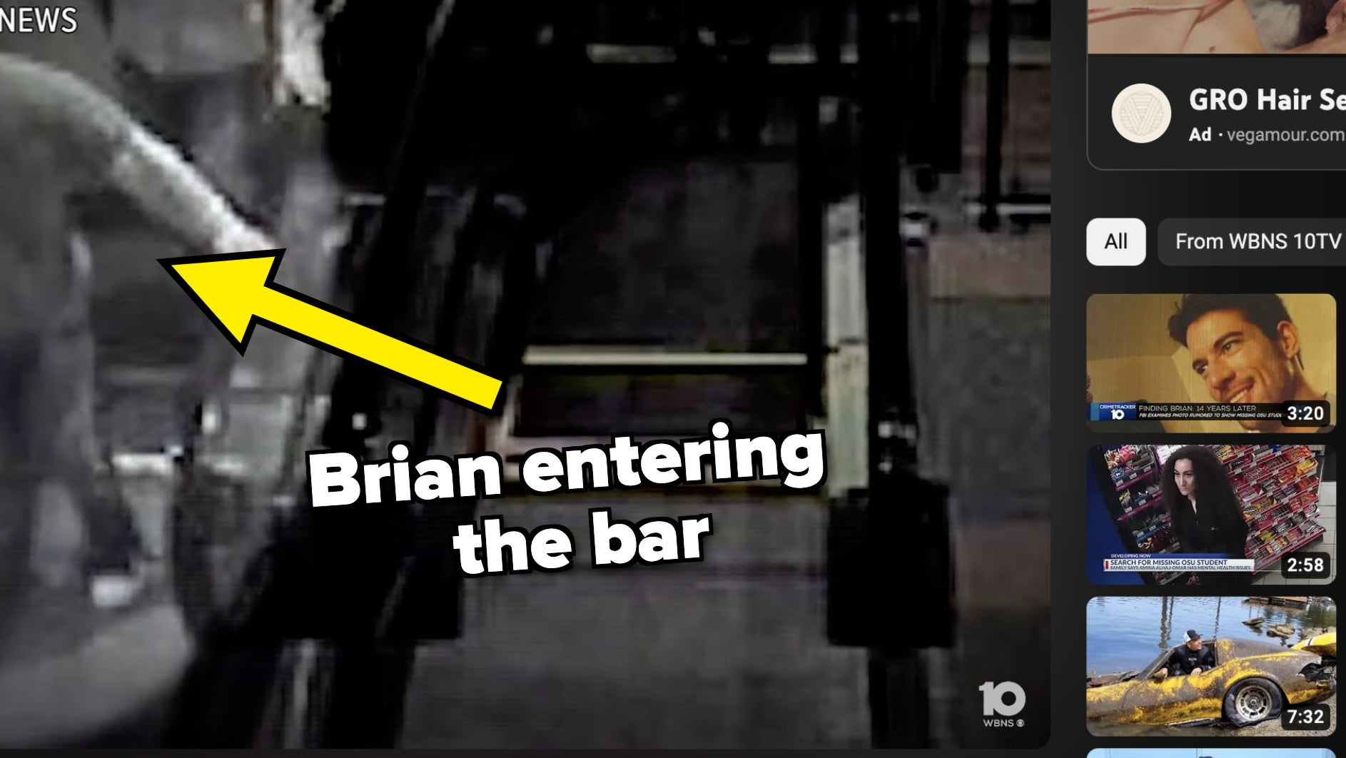 Brian Shaffer is seen entering the bar on security footage