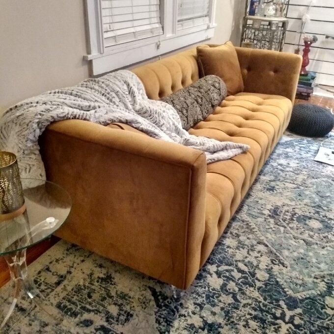 reviewer image of the tan couch