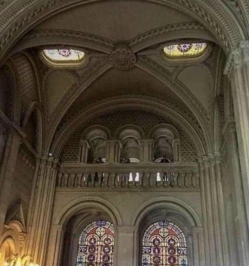 face in a church