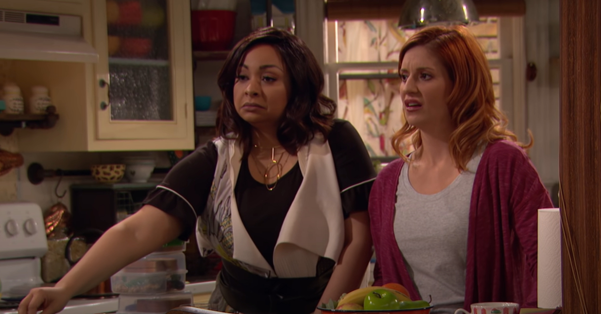 Raven and Chelsea in the kitchen.