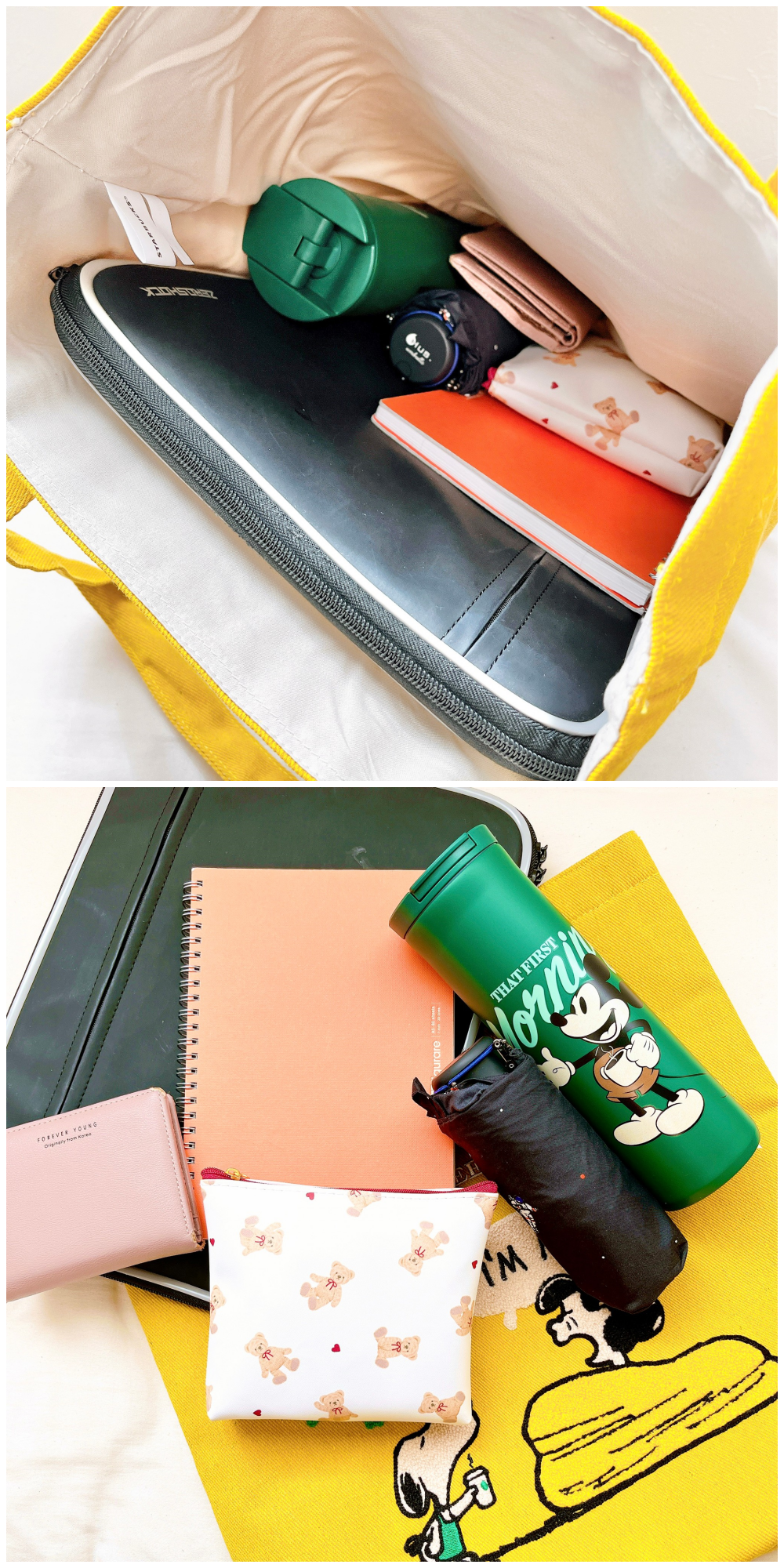 Starbucks Coffee(スターバックスコーヒー)のオススメのトート「トートバッグ イエロー PEANUTS Lucy」