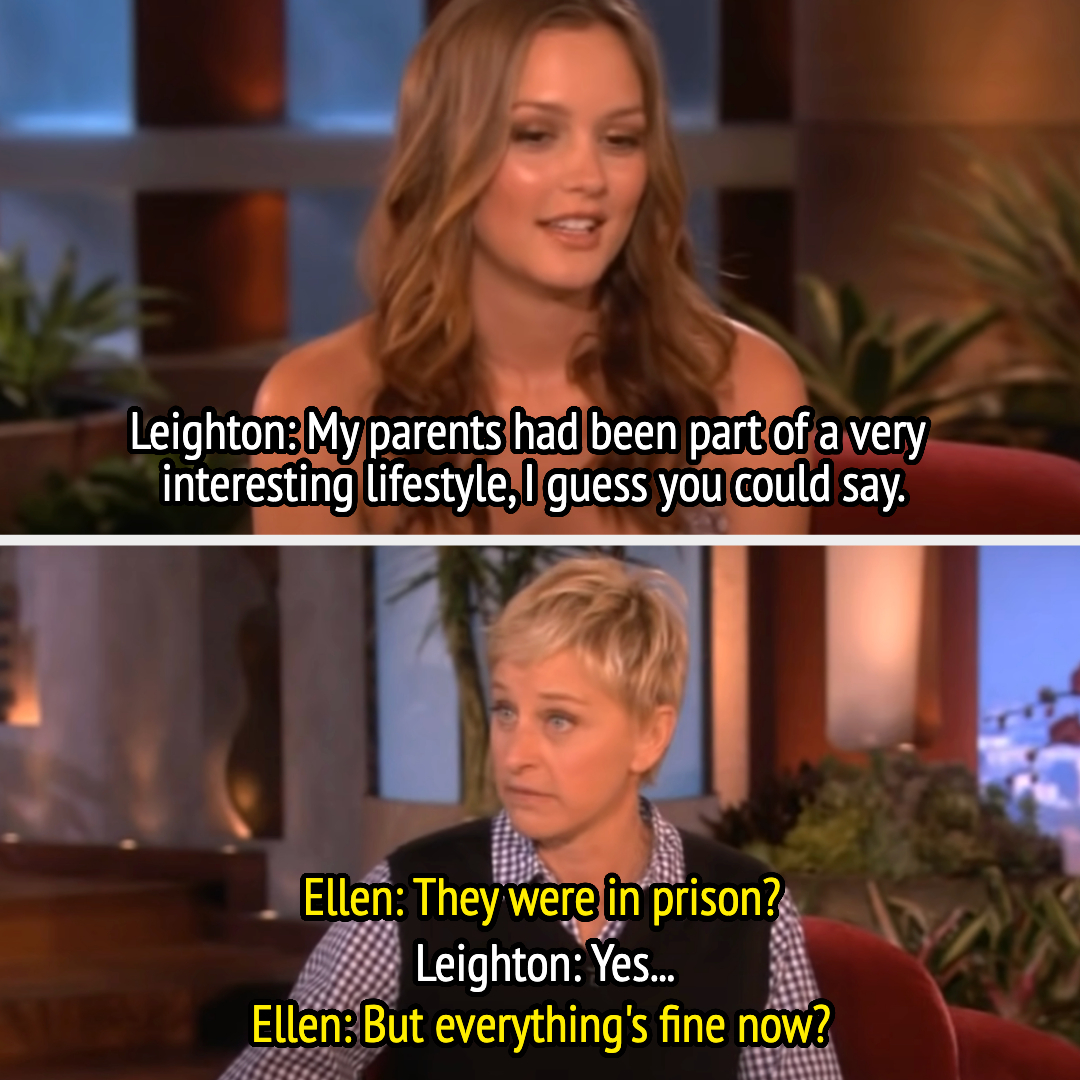 ellen going on to confirm that her parents were in prison