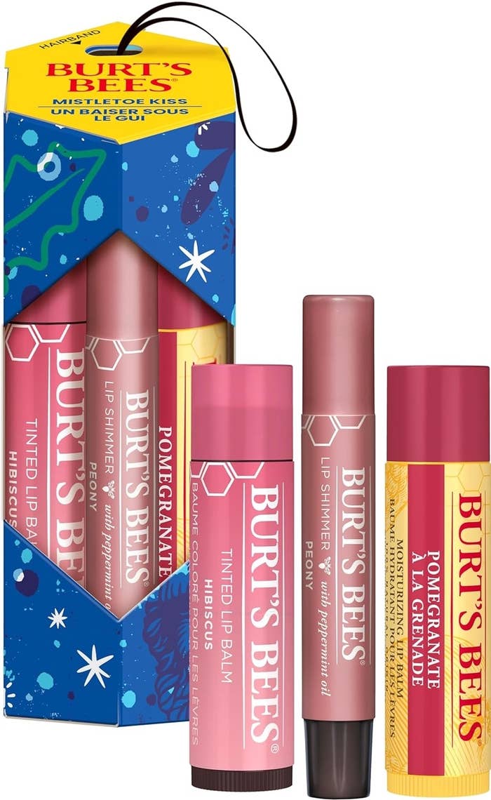 3 burts bees lip products
