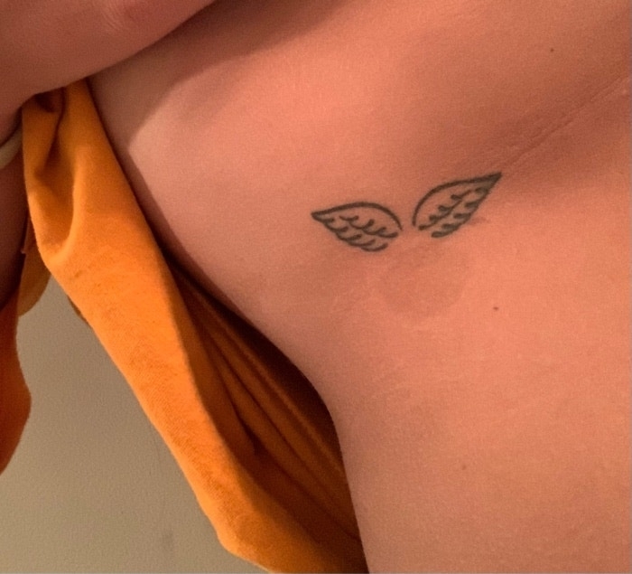 Angel wings tattoo