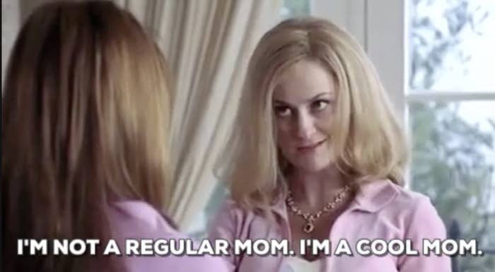 Amy Poehler saying, &quot;I&#x27;m not a regular mom, I&#x27;m a cool mom&quot; in Mean Girls