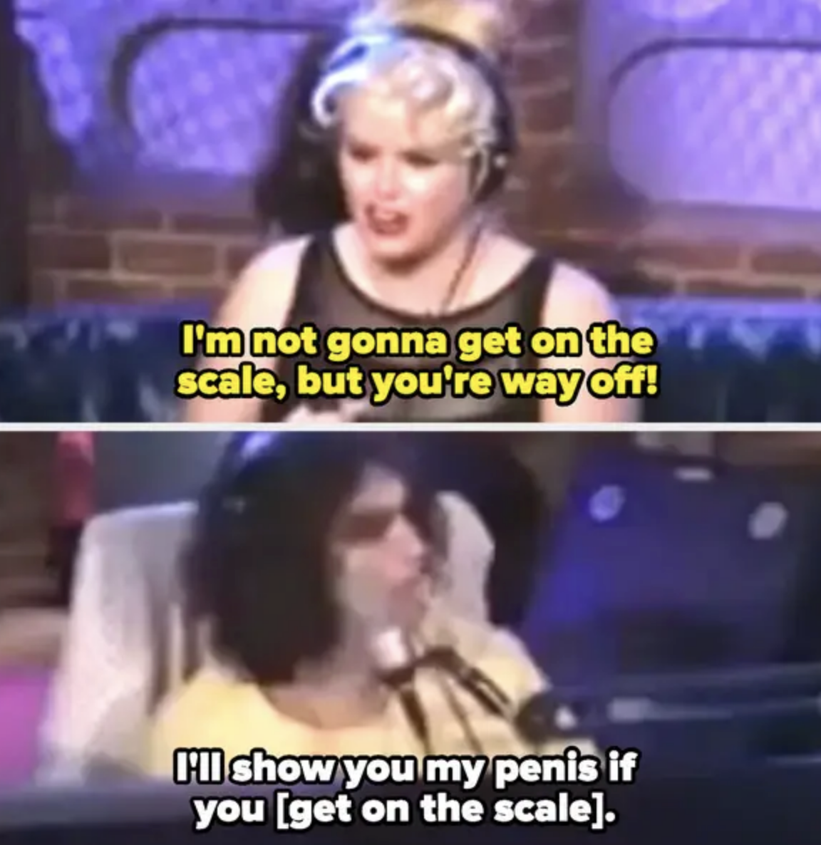 howard saying, i&#x27;ll show you my penis if you get on the scale