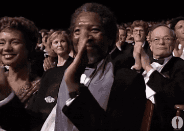 Morgan Freeman clapping