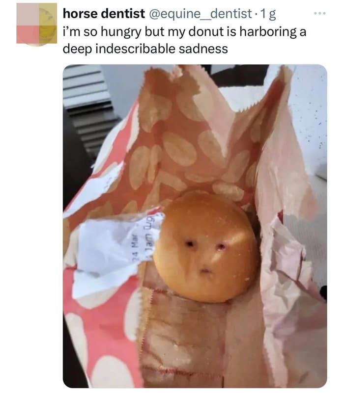 a scared donut