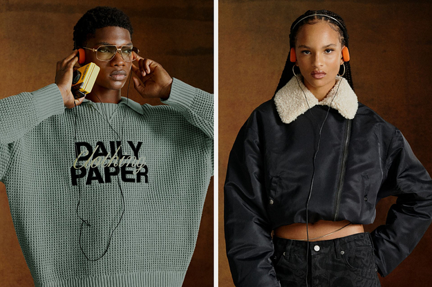 Daily Paper - Black Monogram Cropped Puffer Jacket – Daily Paper