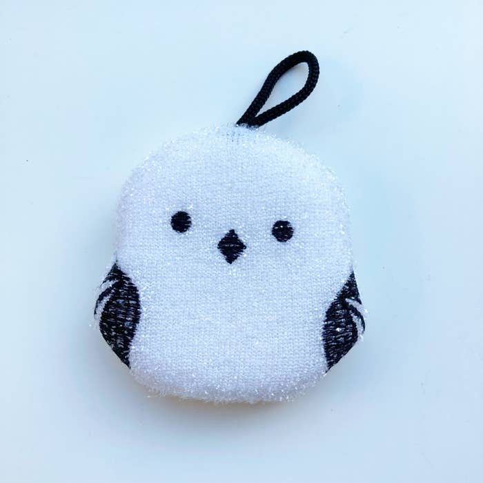 CanDo（キャンドゥ）のキッチンアイテム「キラキラキッチンスポンジシマエナガ」