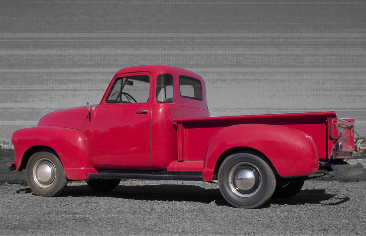 A red truck
